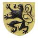 Wall Plaque with Flemish Lion by Vandeweghe for Amphora, Belgium, ca. 1950