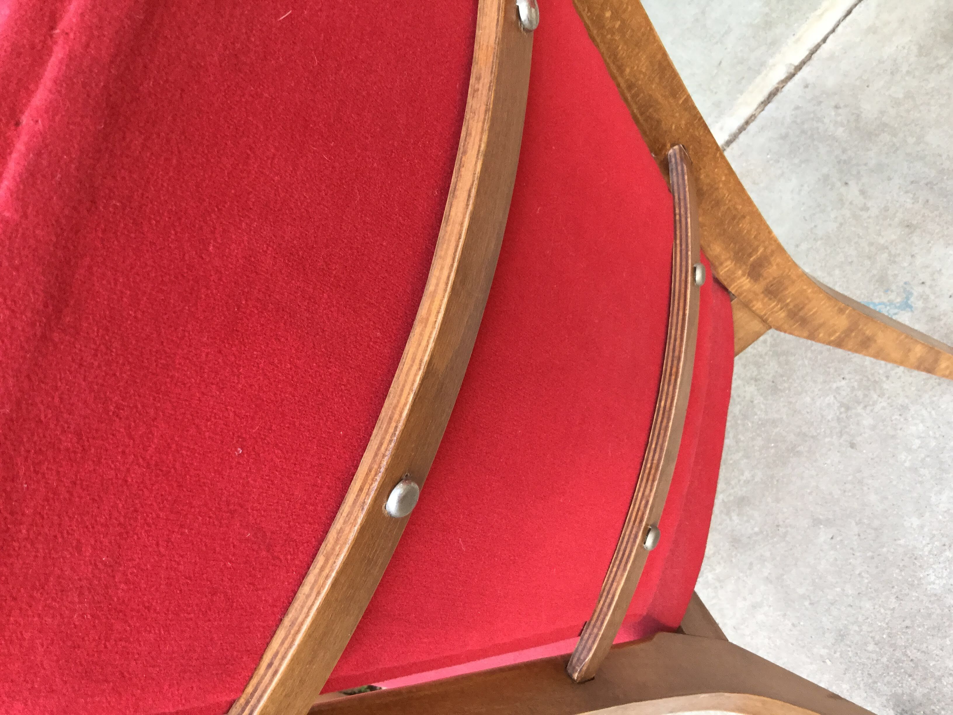 Red Scandinavian chair duo