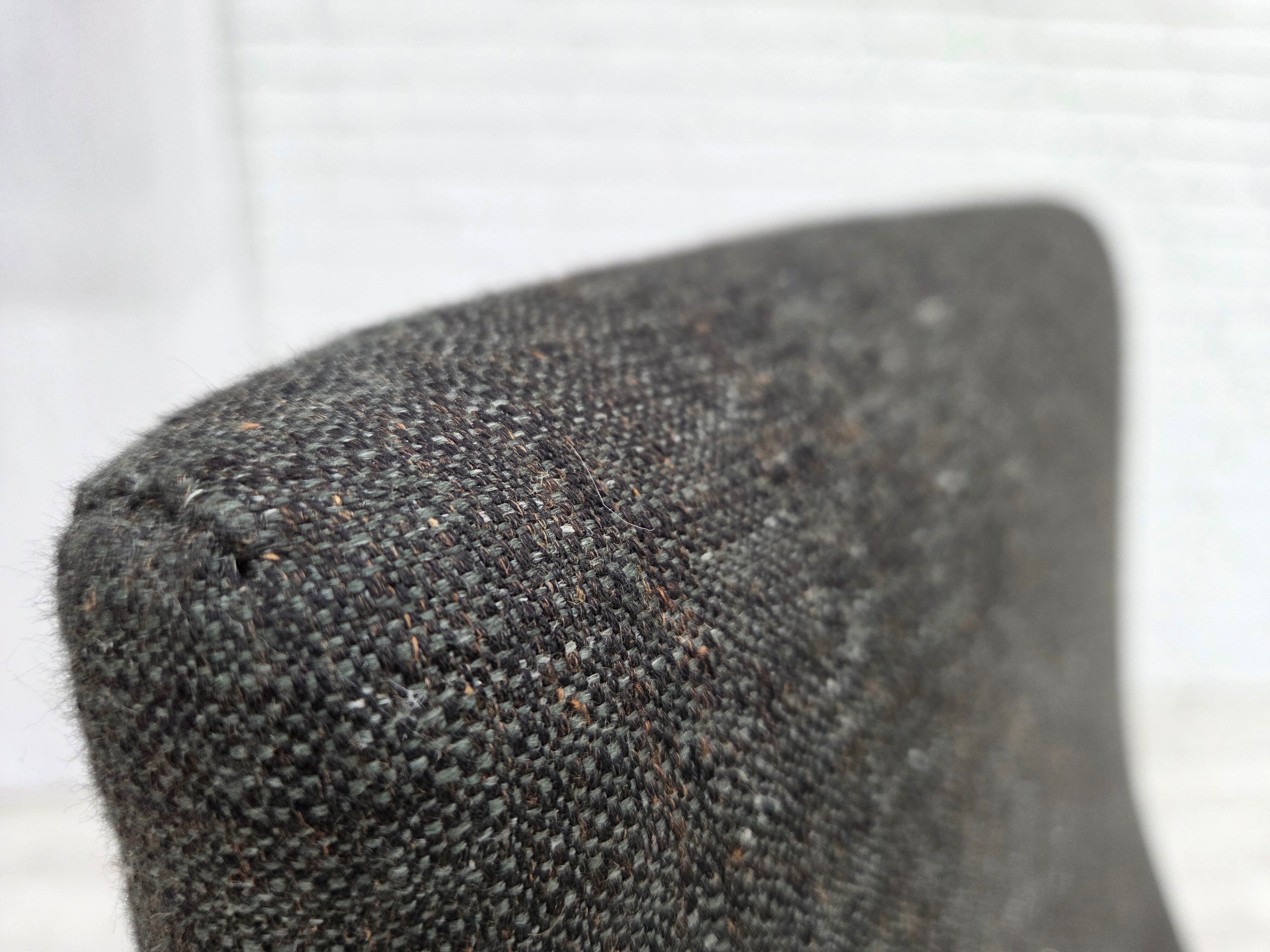 1970s, Danish highback armchair, furniture fabric, teak wood.