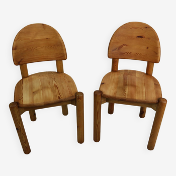 Set of solid Pine Midcentury Dining Chairs by Rainer Daumiller