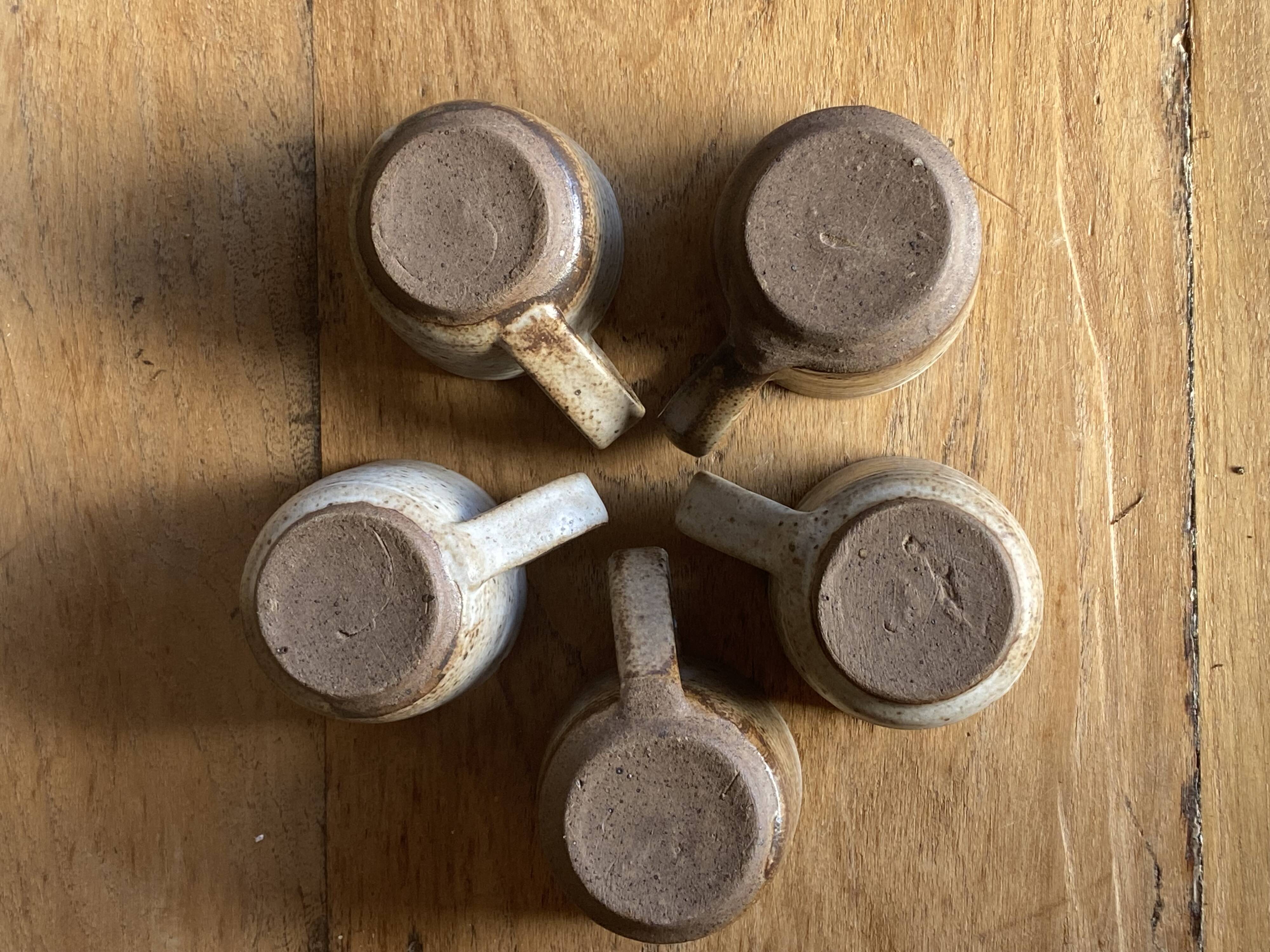 Handmade stoneware coffee set