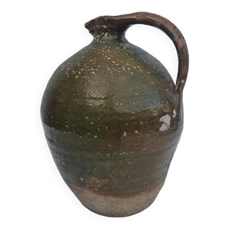 Cruche en terre cuite vernissée XIX ème Sud-ouest