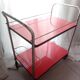 Red formica serving trolley