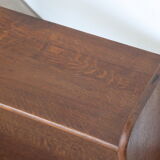 Vintage solid oak wall shelf, 1950