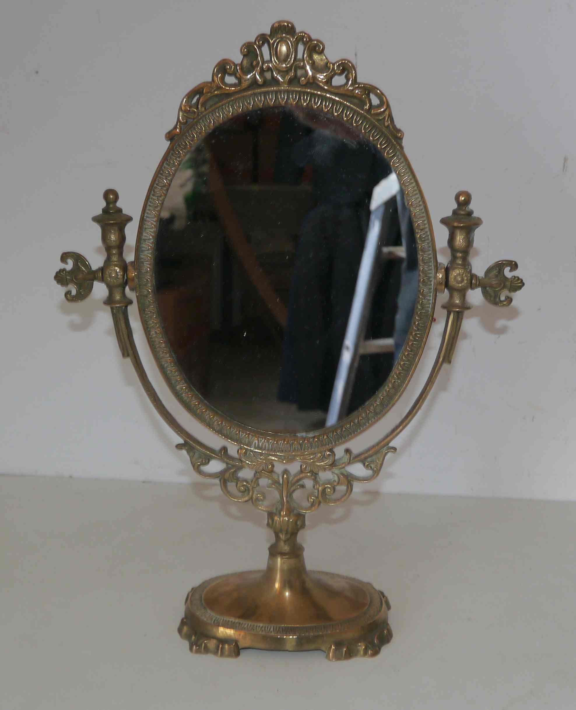 Old adjustable table mirror