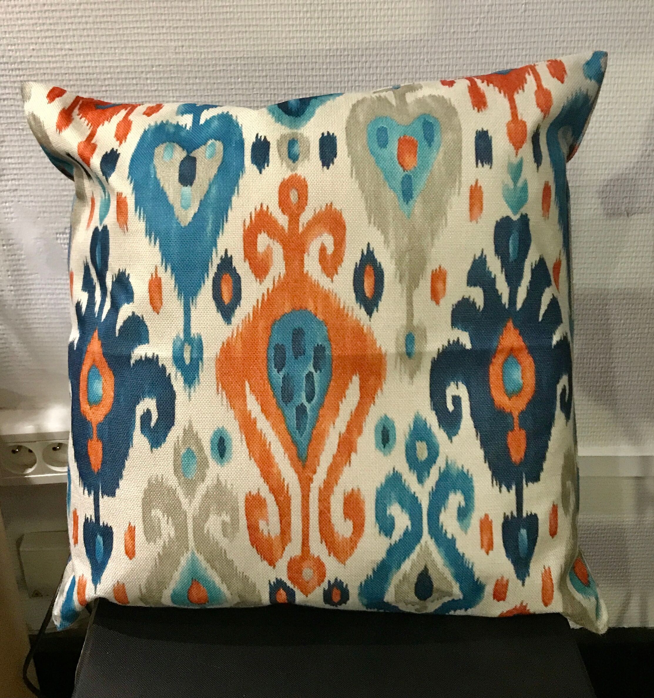 Square cushion bohemian ethnic motifs
