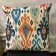 Square cushion bohemian ethnic motifs