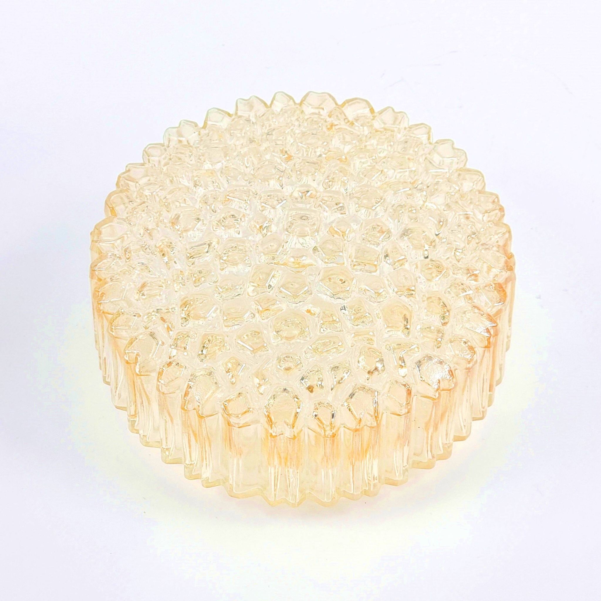 Mid-Century Amber Bubble Glass Wall Lights/Sconces by Helena Tynell for Limburg, 1970s