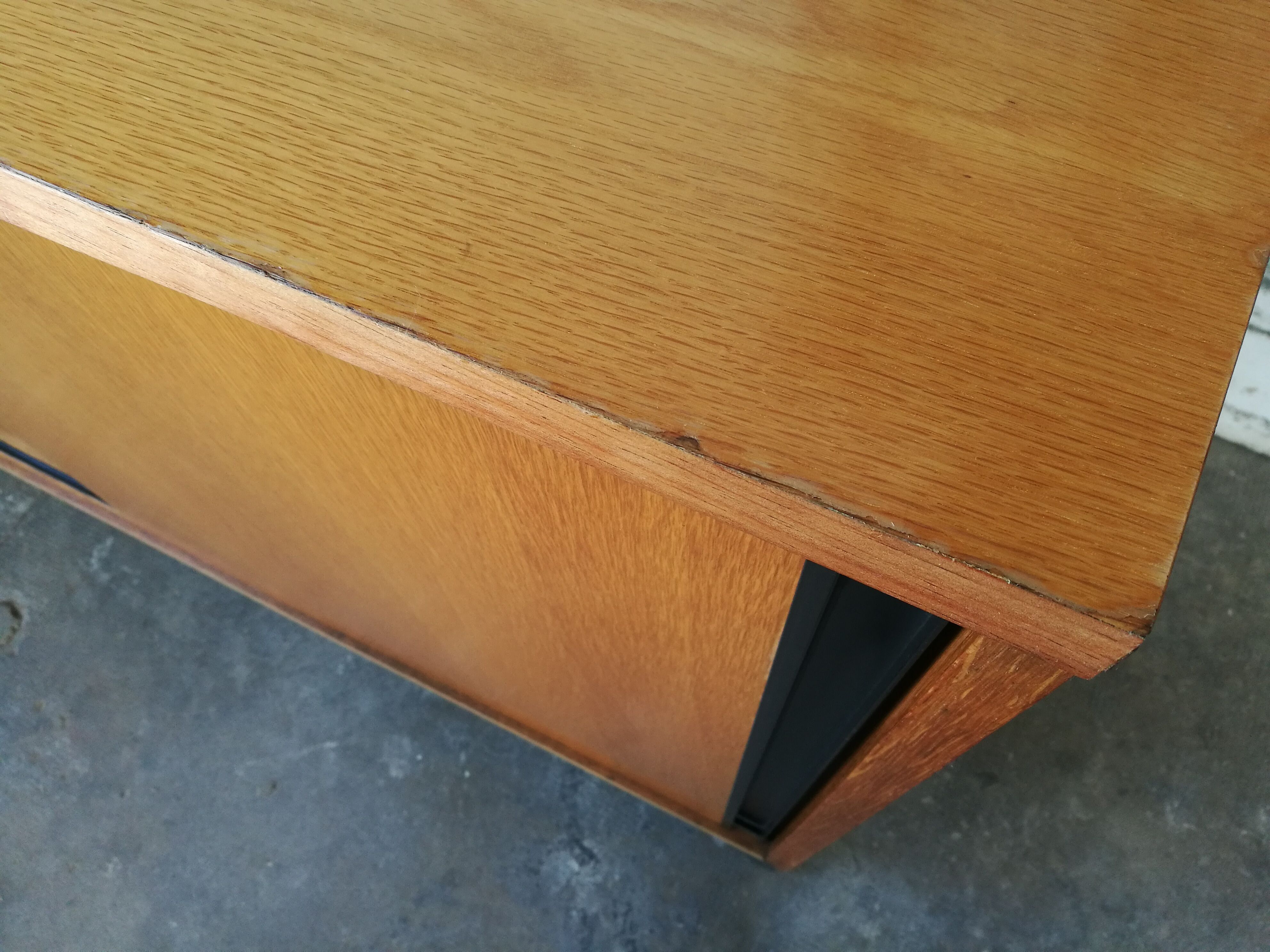 Vintage top sideboard from the 80s, sliding doors