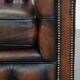Classic English Chesterfield 2.5 seater sofa in brown cowhide