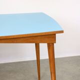 Mid-century Italian Wooden Dining Set of 5 in Blue