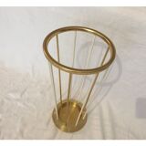 Vintage gold metal umbrella holder from the 1950s