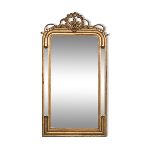 Miroir mural doré 19e
