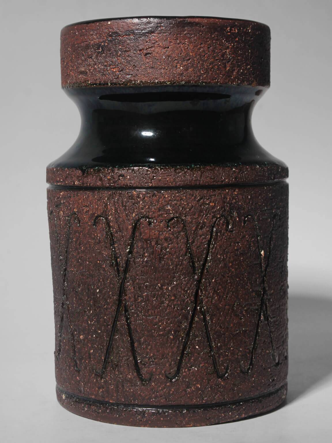 Eke Bjerén Textured Ceramic Large Vase, 1960s, Sweden