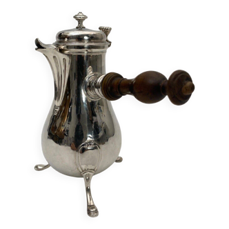 Tripod chocolate jug in silver from the 18th century Farmers General 378 grams