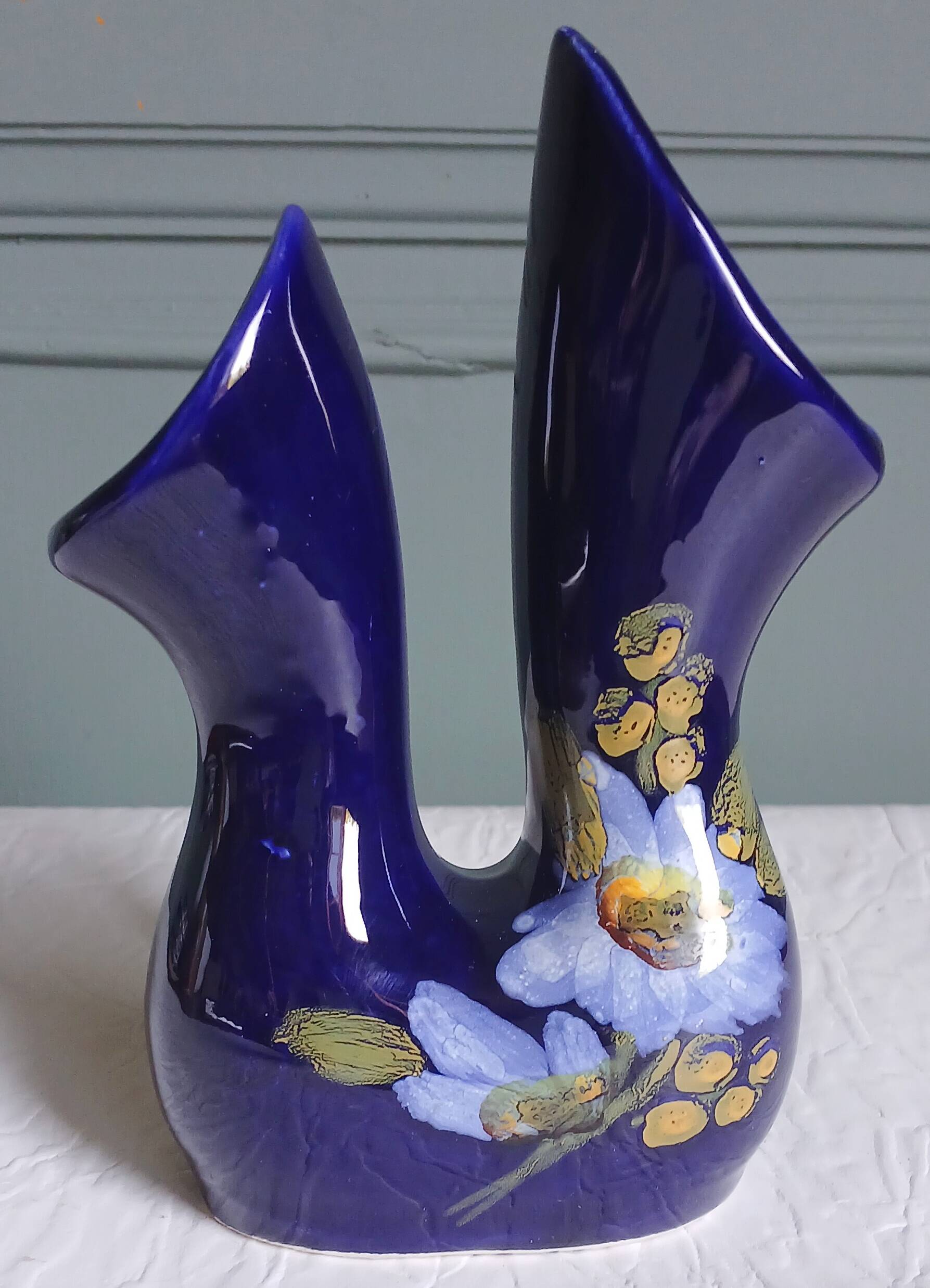 Double soliflore vase from Vallauris. Around 1960.