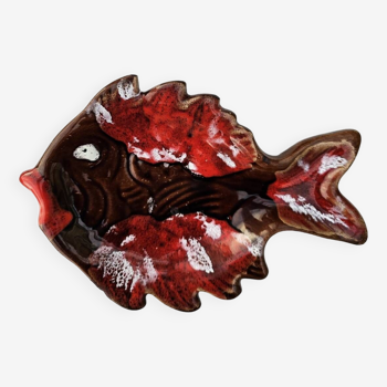 Petit plat en forme de poisson en céramique de Vaullaris