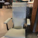 Rocking lounge chair made of fabric suitable for outdoor use.