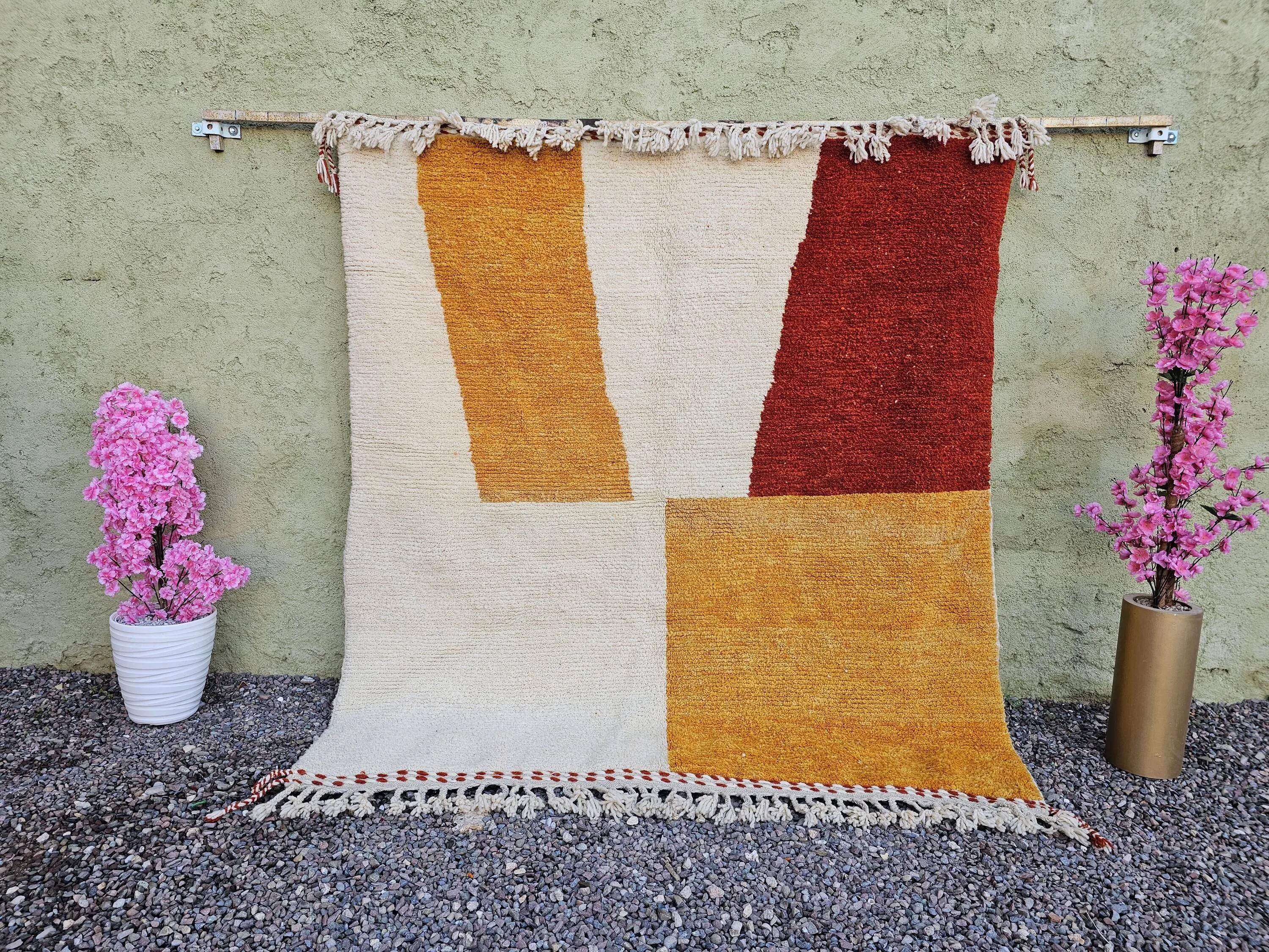 Natural handmade Berber rug 3x2 m