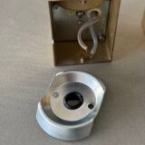 Opaque glass and brass wall light by Limburg, Germany, 1970.