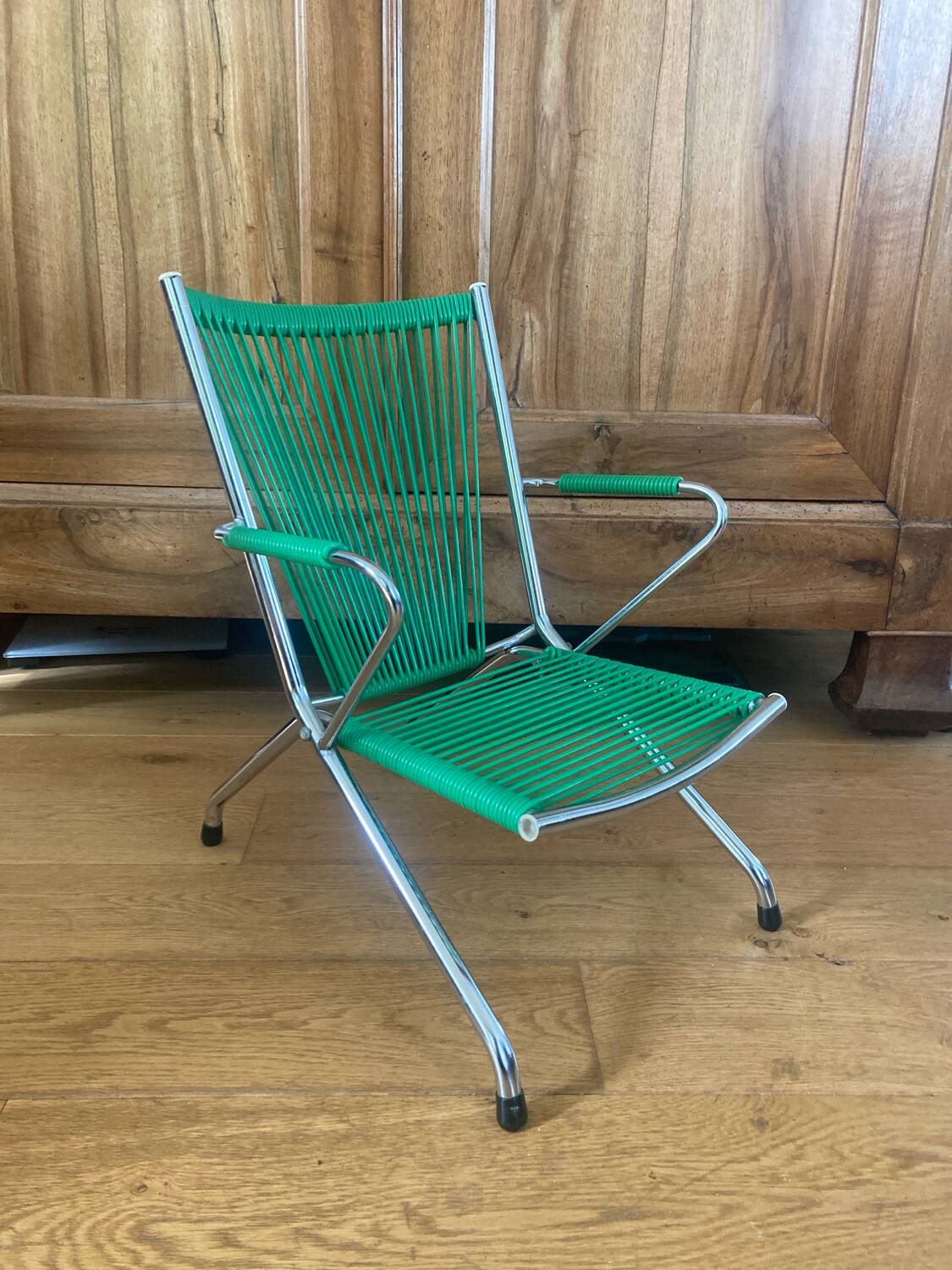 Fauteuil Scoubidou pliant pour enfant, années 1960