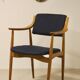 Scandinavian chair 1960 curved armrests
