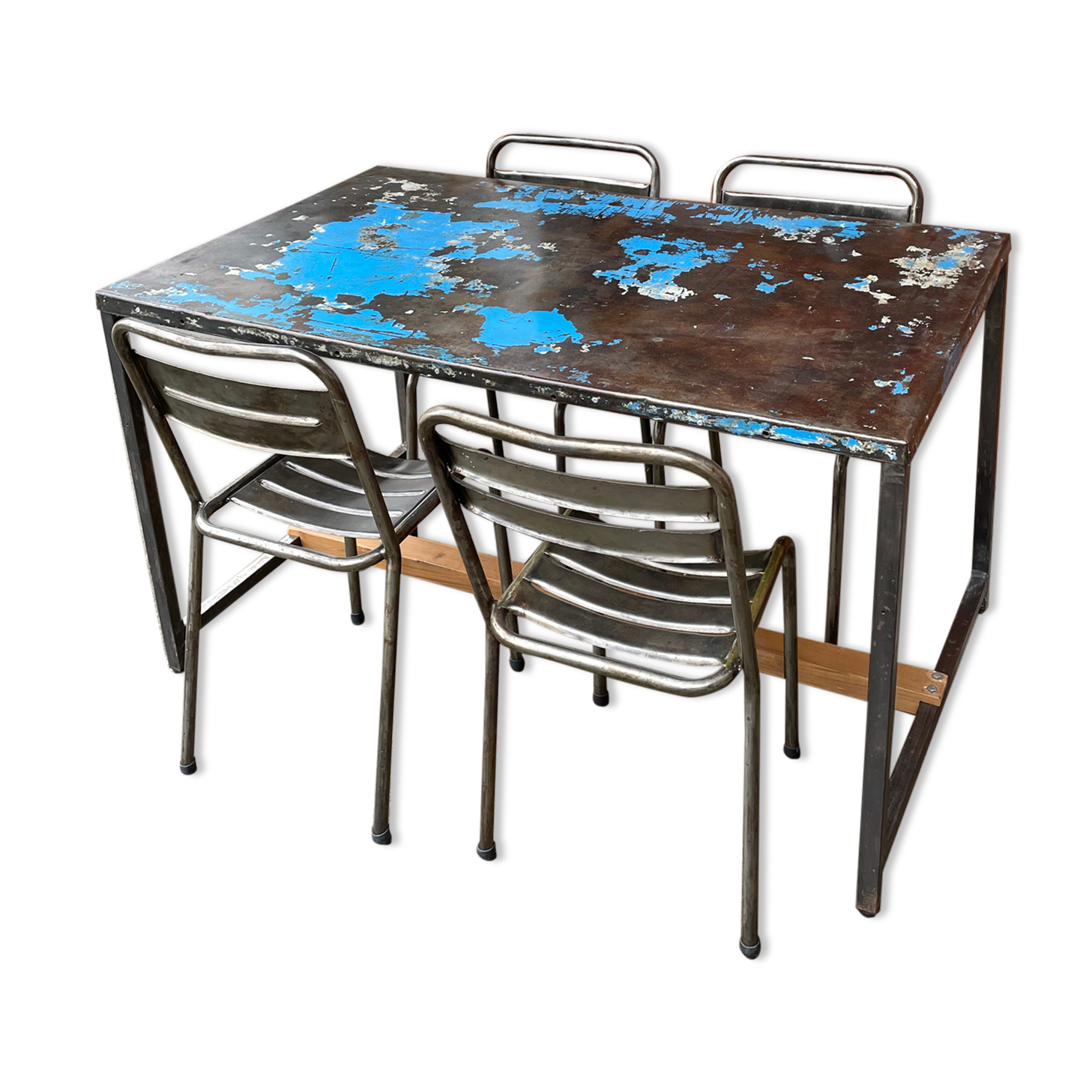 Industrial style table and chairs