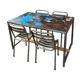 Table et chaises style industriel