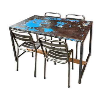 Industrial style table and chairs