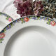 6 Digoin opaque porcelain soup plates with floral pattern "3984"