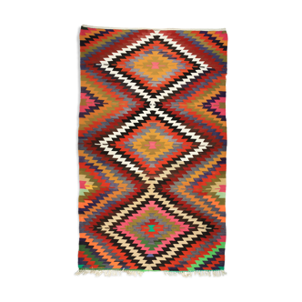 Tapis kilim anatolien fait à la main 314 cm x 290 cm