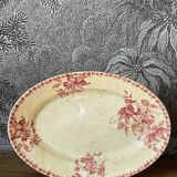 Ancien plat ovale terre de fer Bordeaux