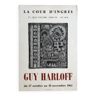 Guy HARLOFF, La Cour d’Ingres, 1963. Affiche originale