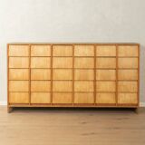 Vintage chest of drawers with thirty drawers, ash wood, 1950s