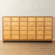 Vintage chest of drawers with thirty drawers, ash wood, 1950s