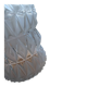 Frosted and clear moulded glass lampshade, mid-20th century.