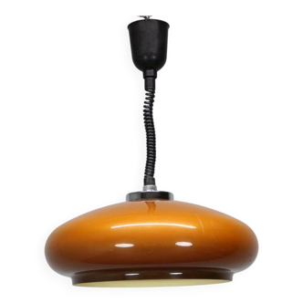Adjustable glass pendant light from the mid-century, Europe, 1970s.