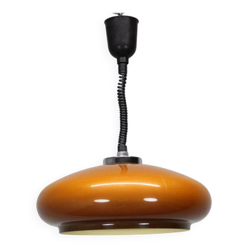 Adjustable glass pendant light from the mid-century, Europe, 1970s.