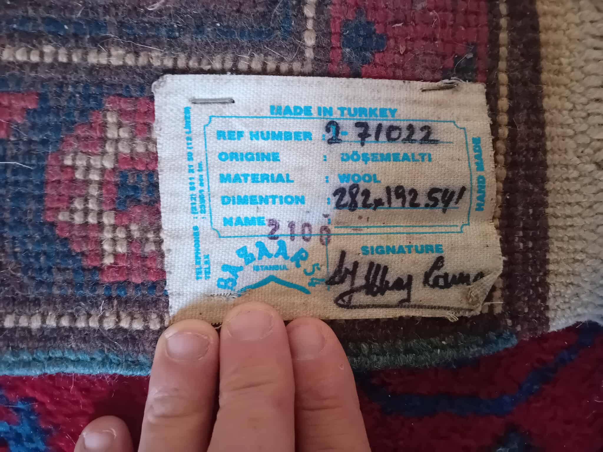 Handmade Anatolian Dosemealti Rug 282x192cm