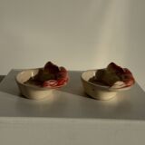 Pair of vintage lobster mini ramekins Saint Amand D15.5