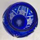 Cobalt blue Bohemian crystal vase from the 20th century.
