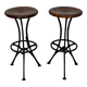 Pair of Italian Industrial Workshop Stools / Bar Stools