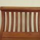 Solid Wood Curule Stool Vintage French Curved Slatted Seat Mid Century