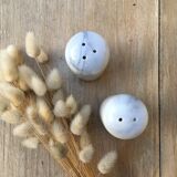 Marble pepper salt shaker duo