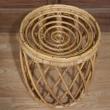 Rattan stool Italy 1960s