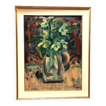 Oil painting on canvas by Enzo Pregno. (Alexandria, Egypt, 1898 - Florence, 1972)
