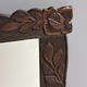 Arts & Crafts hand-carved wall mirror with floral roses, early 20th century