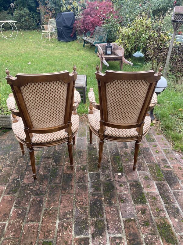 Paire de fauteuil cabriolet Louis 16