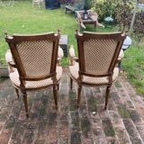 Pair of Louis 16 cabriolet armchairs