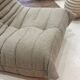 Chauffeuse Togo Ligne Roset par Michel Ducaroy bouclette moka taupe beige